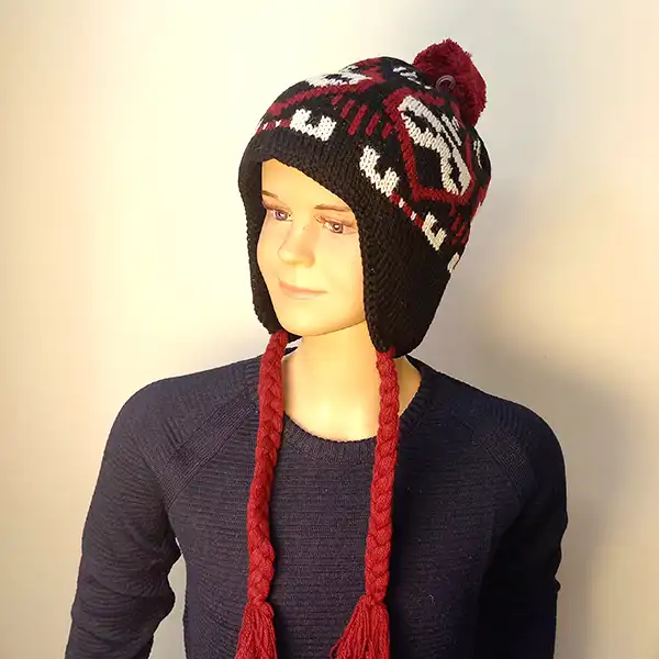 کلاه بافتنی بچگانه کولزیون مدل هندسی کد 605