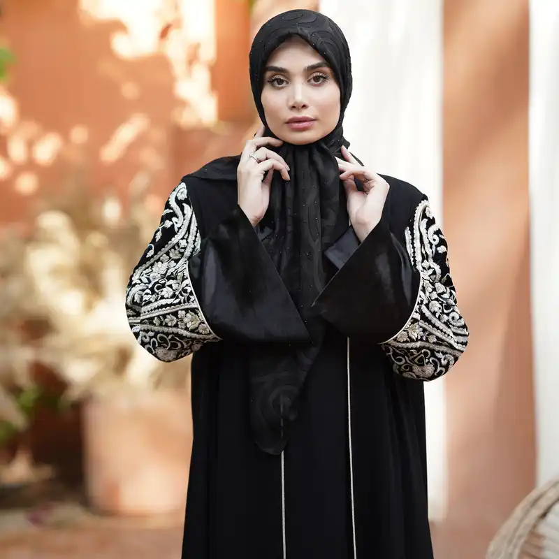 مانتو زنانه مدل عبایی مجلسی کد 303