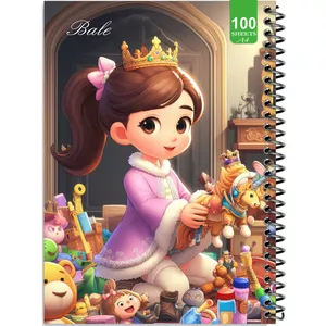 دفتر نقاشی 100 برگ بله طرح فانتزی دخترانه کد A4-N528