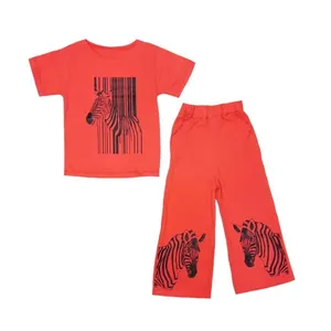 ست تی شرت و شلوار دخترانه کد Z032