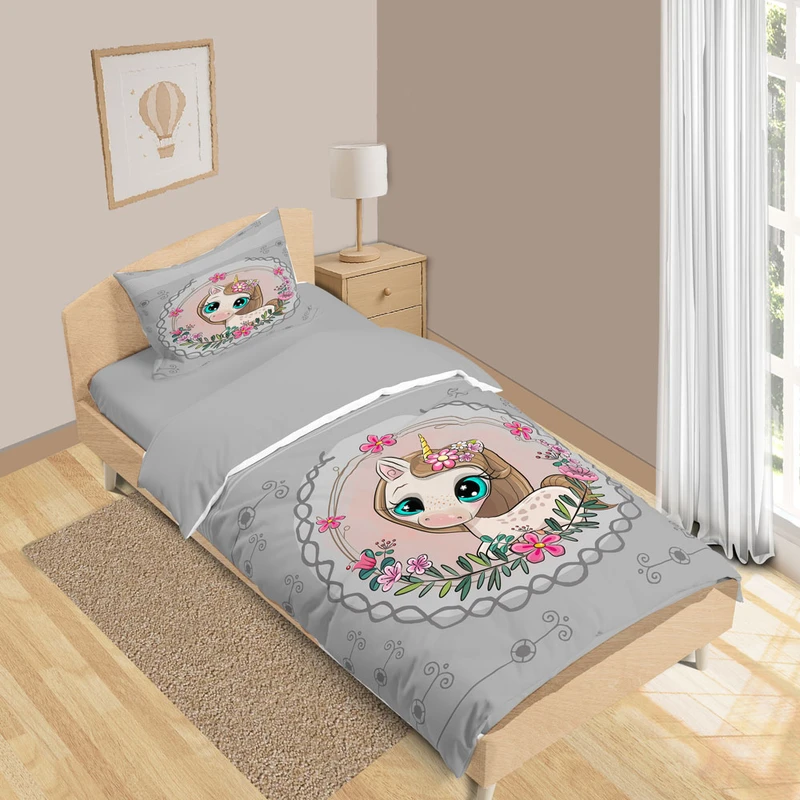 سرویس خواب 1 نفر 5 تکه نوپه هوم مدل اسب تکشاخ T6379