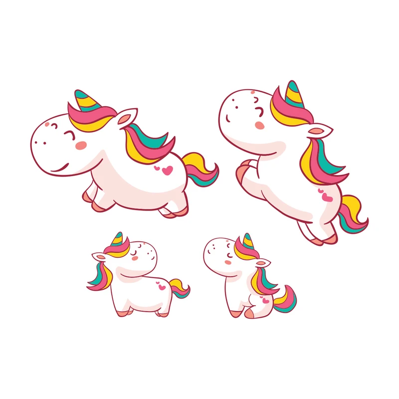 استیکر لپ تاپ طرح UNICORN کد ۰۳ مجموعه ۴ عددی