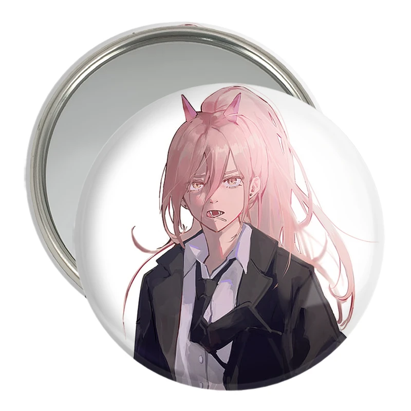 آینه جیبی خندالو مدل پاور انیمه مرد اره ای Chainsaw Man  کد 17989