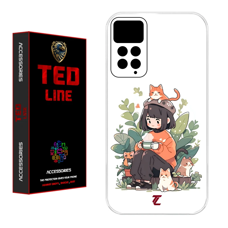 کاور تدلاین طرح گربه کد 1181 مناسب برای گوشی موبایل شیائومی Redmi Note 11 Pro 4G / Note 12 Pro 4G