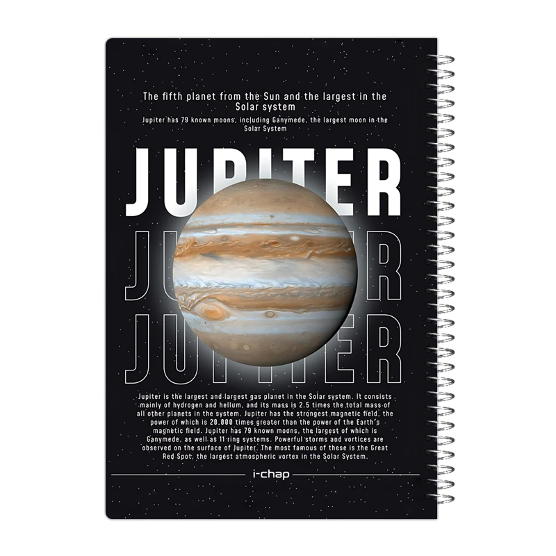 دفتر مشق 80 برگ آی چاپ مدل سیاره مشتری کد 108