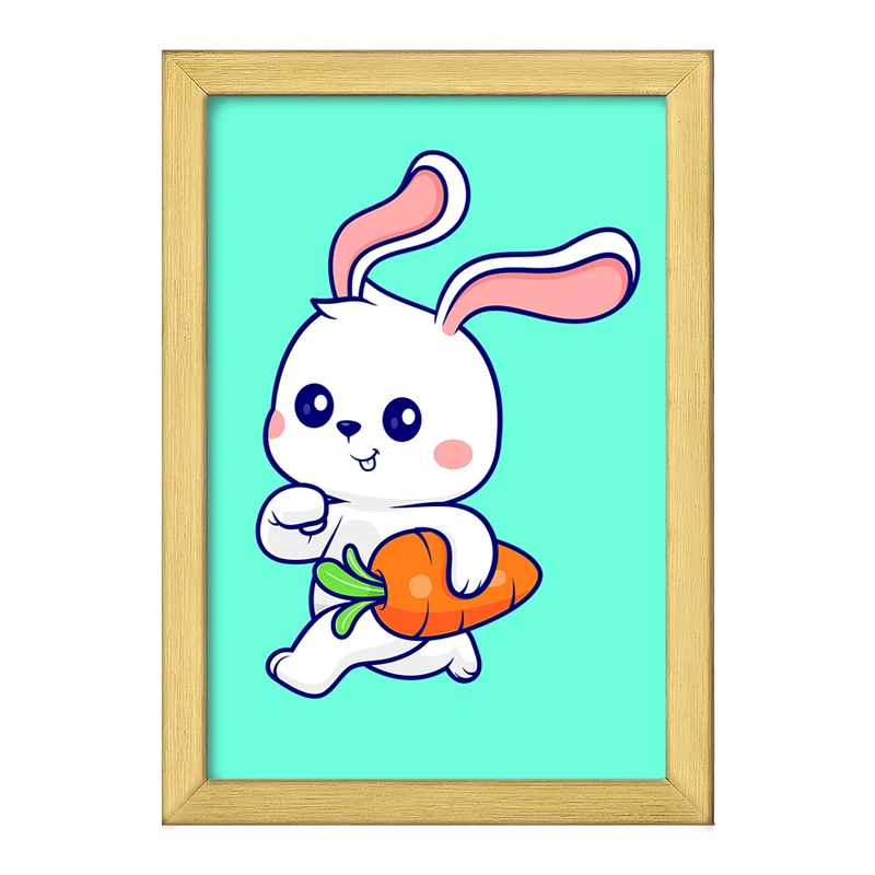 تابلو خندالو طرح حیوانات بامزه خرگوش کد 29732