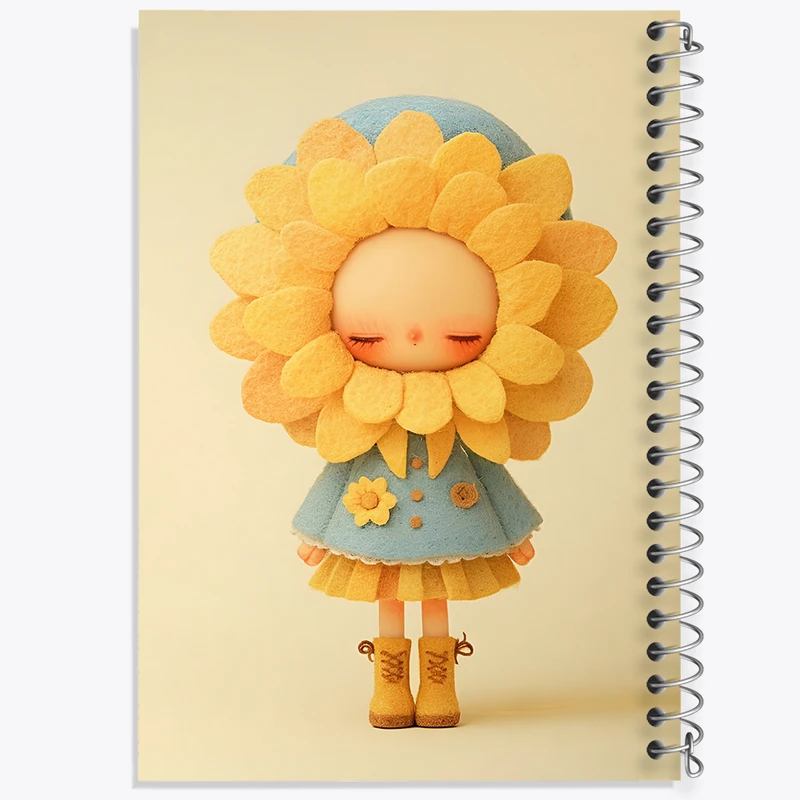 دفتر ژورنال نویسی 50 برگ خندالو مدل نقطه ای طرح دخترانه کیوت کد F5158