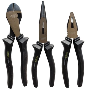 انبر دست و دم باریک و سیم چین  مدل HEAVY DUTY CR-V 08 سایز 8 اینچ مجموعه 3 عددی
