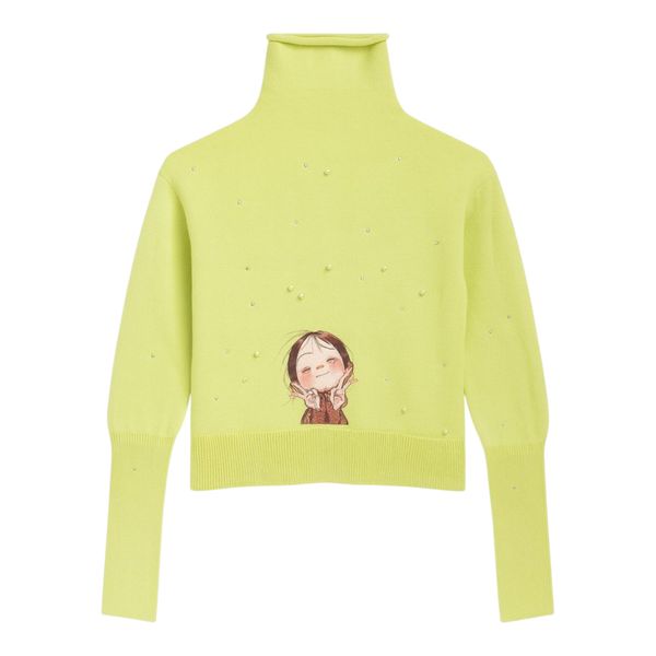 پلیور یقه ایستاده زنانه مدل 2295