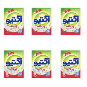 پودر لباسشویی دستی اکتیو مدل Green وزن 500 گرم بسته 6 عددی