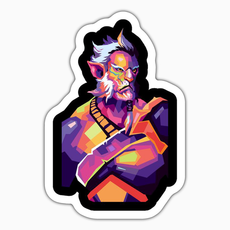 استیکر لپ تاپ و موبایل بووم طرح بازی Dota2 مدل Phantom Lancer کد ZX077