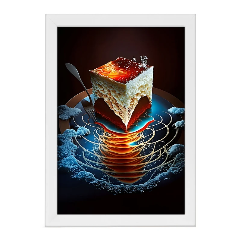 تابلو خندالو مدل برش کیک کهکشانی کد F12673