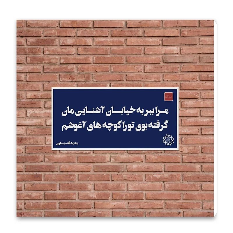 تابلو شاسی طرح مرا ببر به خیابان آشنایی مان کد wts47