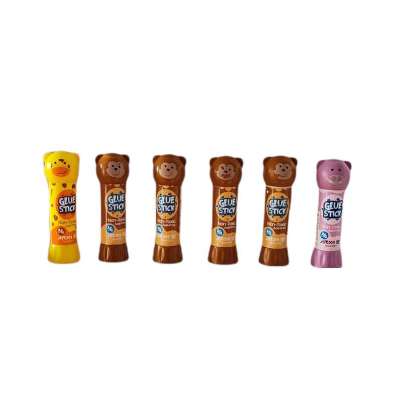 چسب ماتیکی آریا مدل حیوانات کد 101 مجموعه 6 عددی