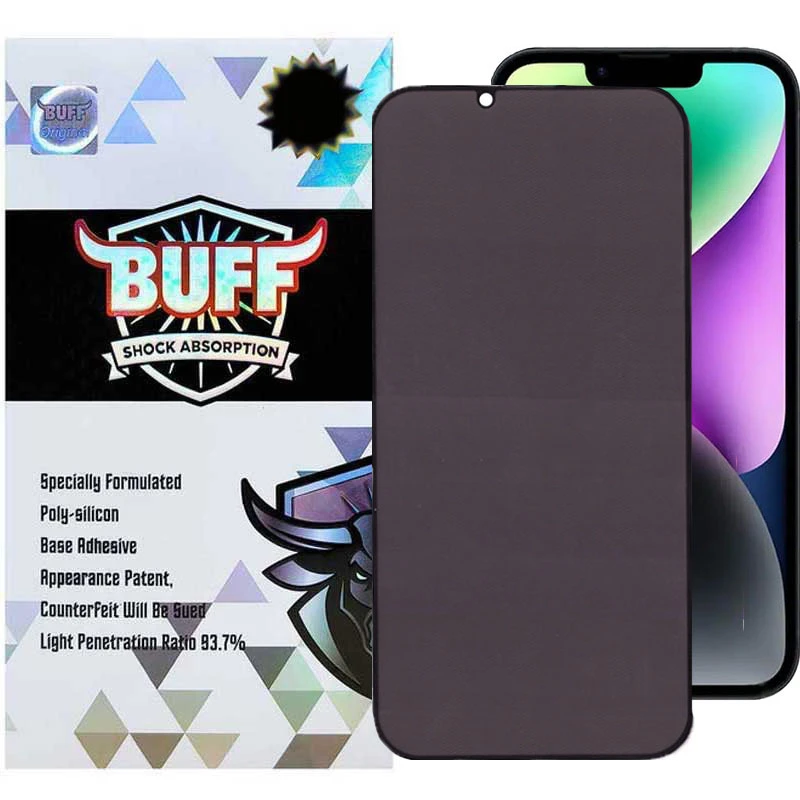 محافظ صفحه نمایش حریم شخصی بوف مدل 5D Privacy مناسب برای گوشی موبایل اپل iPhone 16e/14/13 Pro/13