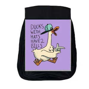 کوله پشتی مدرسه مدل اردک کلاهدار