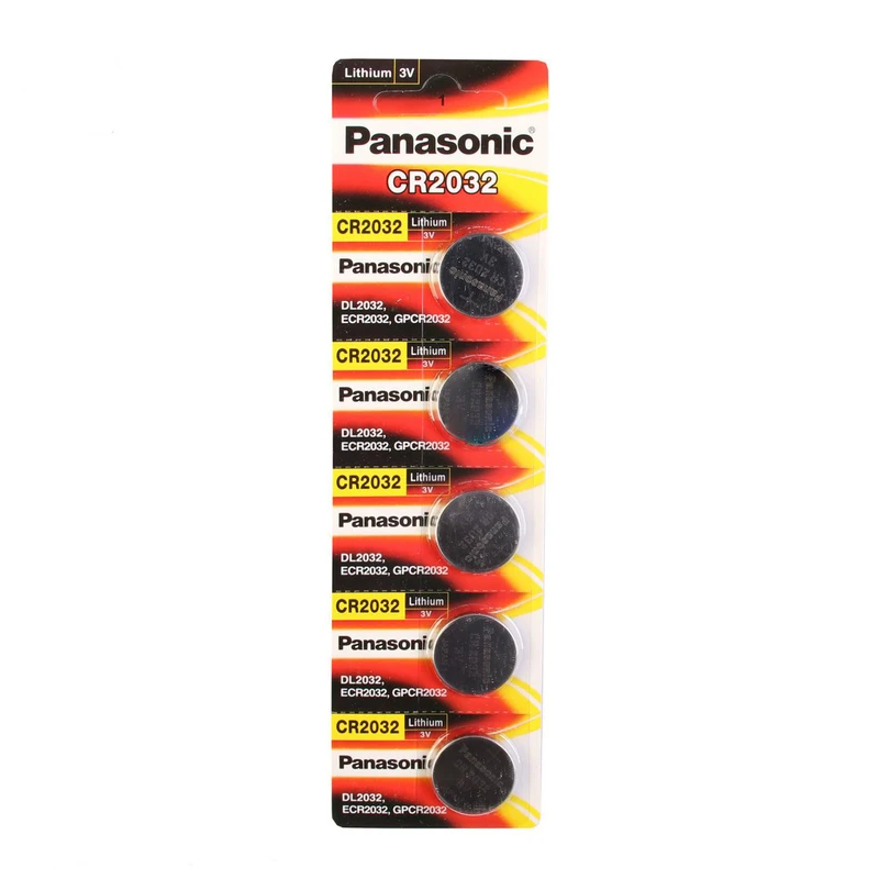 باتری سکه ای پاناسونیک مدل CR2032 بسته پنج عددی