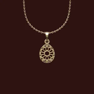 گردنبند طلا 18 عیار زنانه مدوپد مدل هندسی کد X2-1-1181