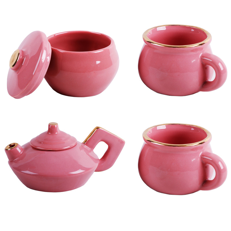 سرویس چای خوری 4 پارچه سرامیکی مدل رستیک