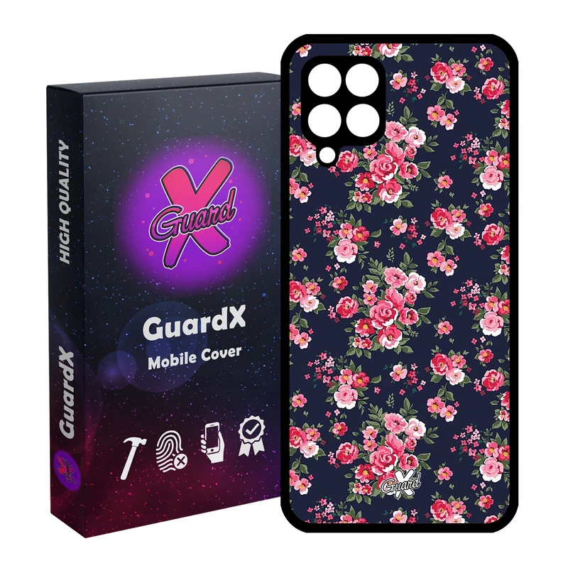 کاور گارد ایکس طرح Flower مدل Glass10130 مناسب برای گوشی موبایل سامسونگ Galaxy A12