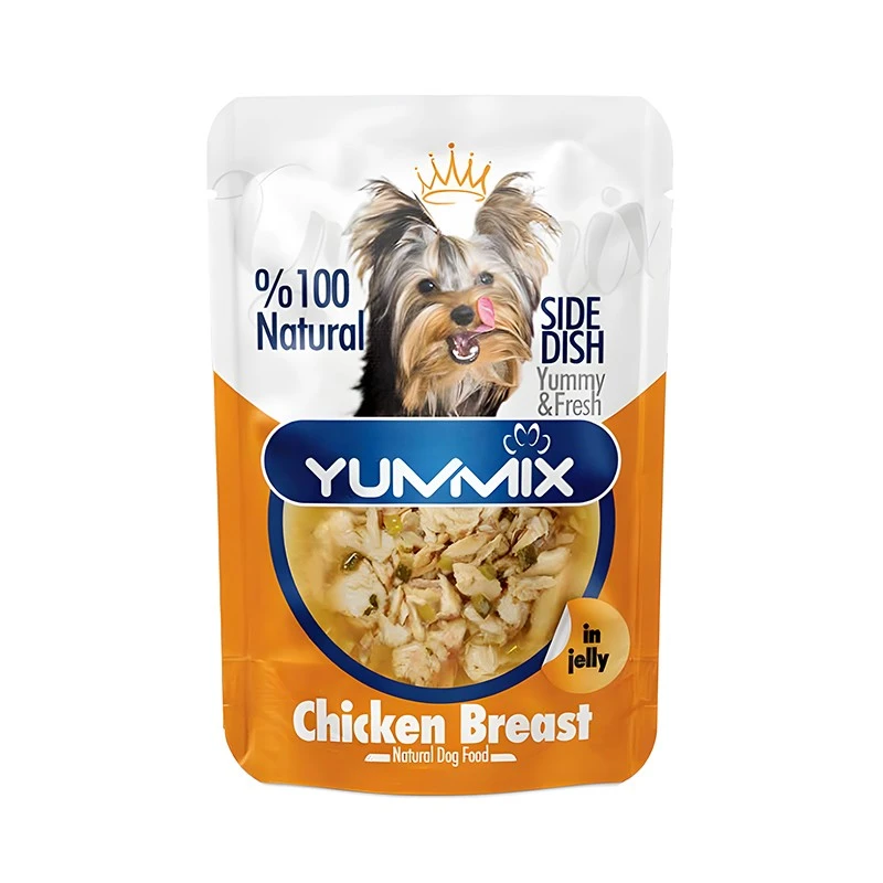 پوچ سگ یامیکس مدل نچرال در ژله طعم مرغ وزن 85 گرم