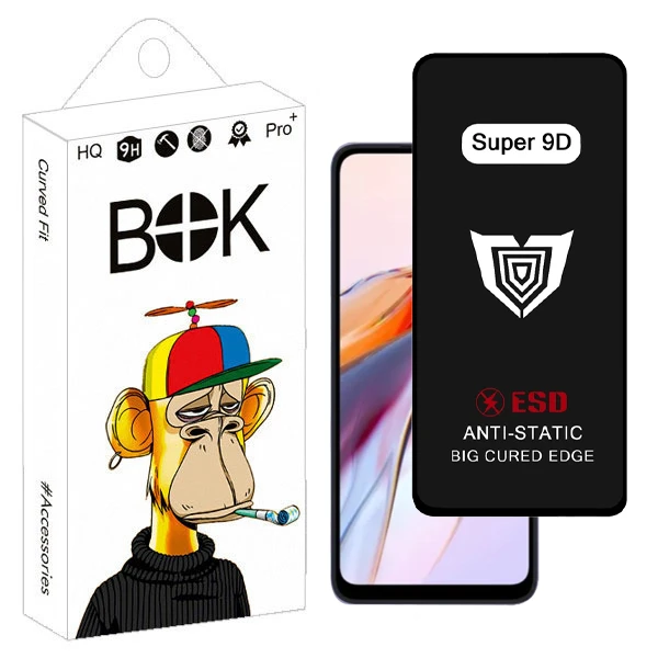 محافظ صفحه نمایش فول بوک مدل Super 9D Touch مناسب برای گوشی موبایل شیائومی Redmi 10c / 12c / 10 / a3 / poco c40 / c55 / c61