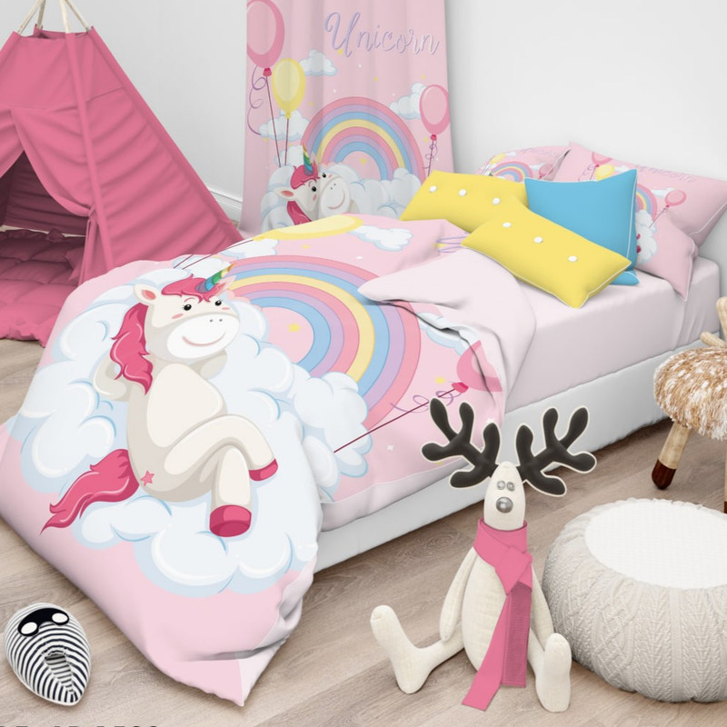 سرویس خواب 1 نفر 4 تکه مدل رنگین کمان کد 285