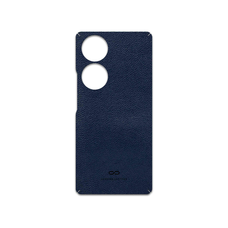 برچسب پوششی ماهوت مدل Deep-Blue-Leather مناسب برای گوشی موبایل آنر 70