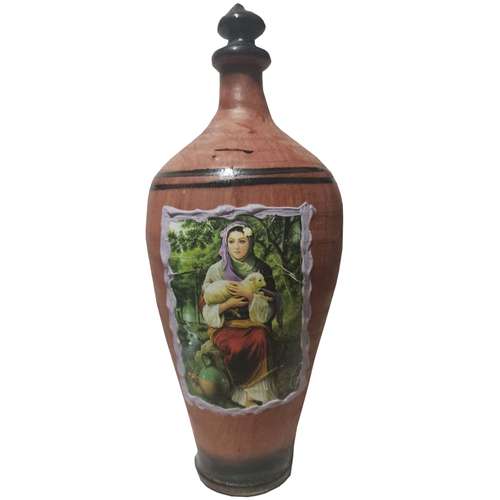 قلک سفالی طرح پرتره زن و گوسفند مدل m616