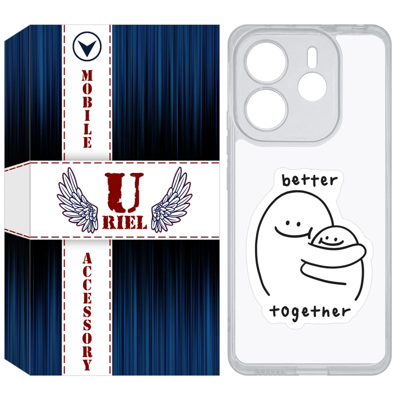 کاور یوریل مدل Clear کد 90 طرح Together مناسب برای گوشی موبایل شیائومی Redmi Note 14 4G