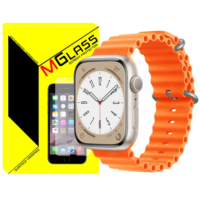 بند ام‌گلس مدل Ocean مناسب برای اپل واچ Series 1 38 میلی متری