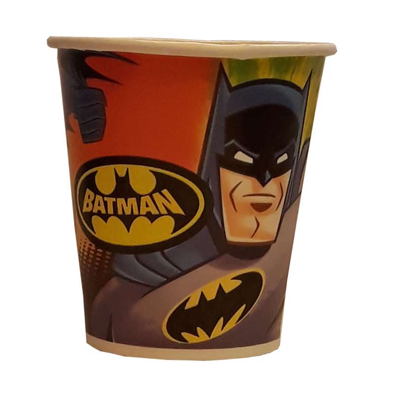 لیوان یکبار مصرف مدل BATMAN بسته 50 عددی