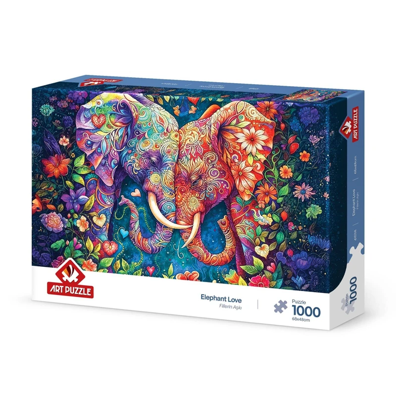 پازل 1000 تکه آرت پازل مدل Elephant Love كد 41038 مناسب نوجوان و بزرگسال