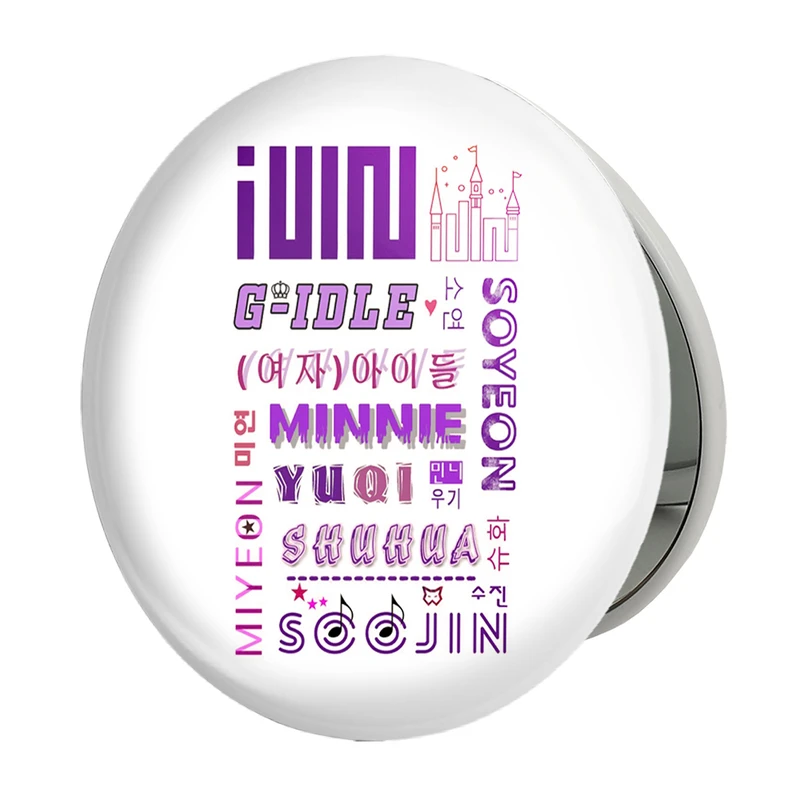 آینه جیبی خندالو طرح گروه جی آیدل GIdle مدل تاشو کد 19583 