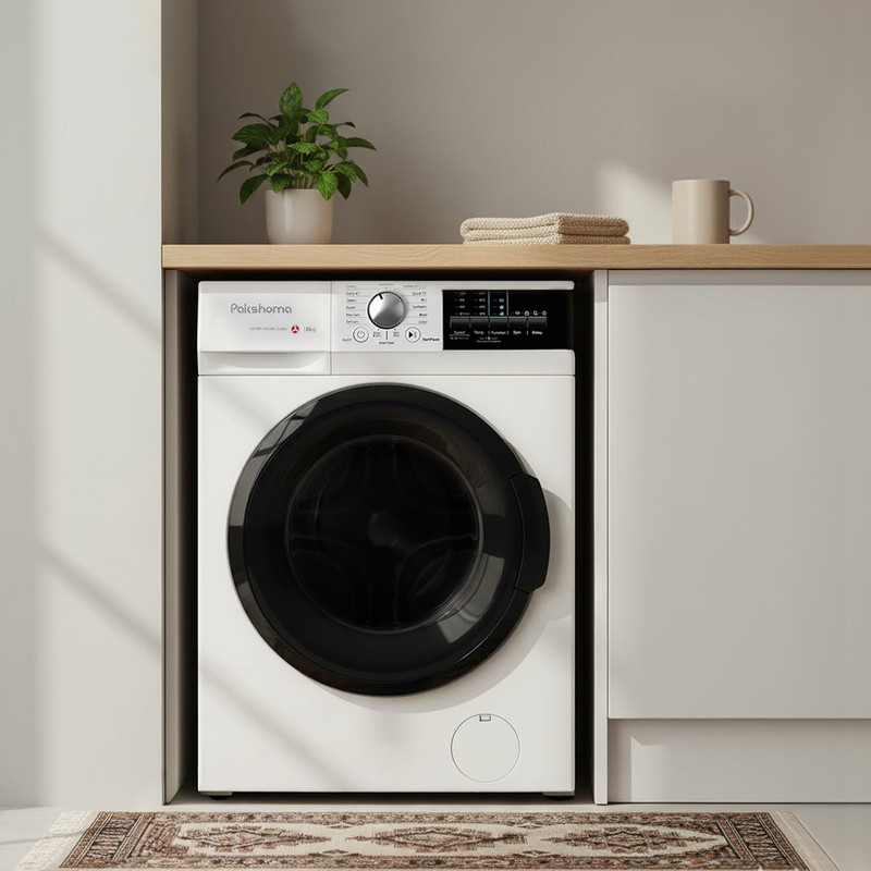 ماشین لباسشویی 8 کیلوگرم  اتوماتیک پاکشوما مدل I8W