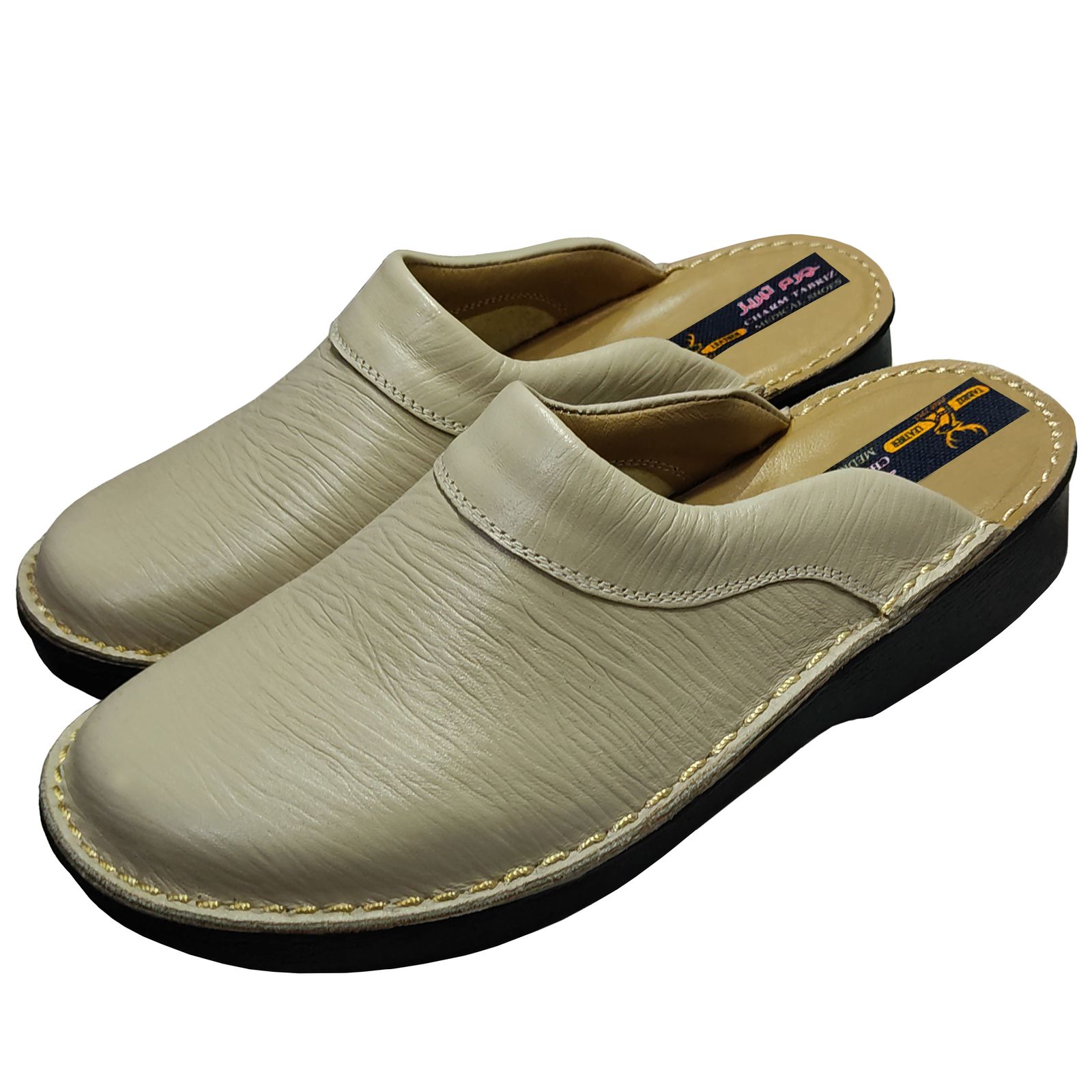 صندل مردانه چرم تبریز مدل فریدون - - 9