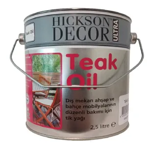 روغن بی رنگ آبگریز کننده و محافظ چوب و ترموود هیکسون دکور مدل TEAK O2CL حجم 2.5 لیتر