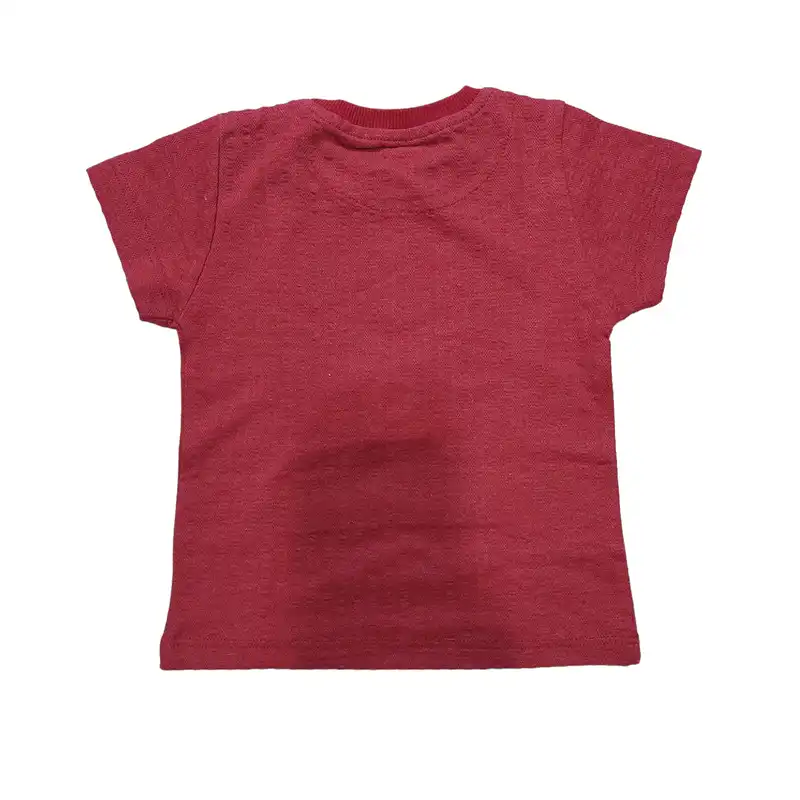 تی شرت آستین کوتاه نوزادی مدل ASH715 رنگ قرمز