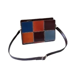 کیف رودوشی چرمی مدل رنگین کمان کد 472