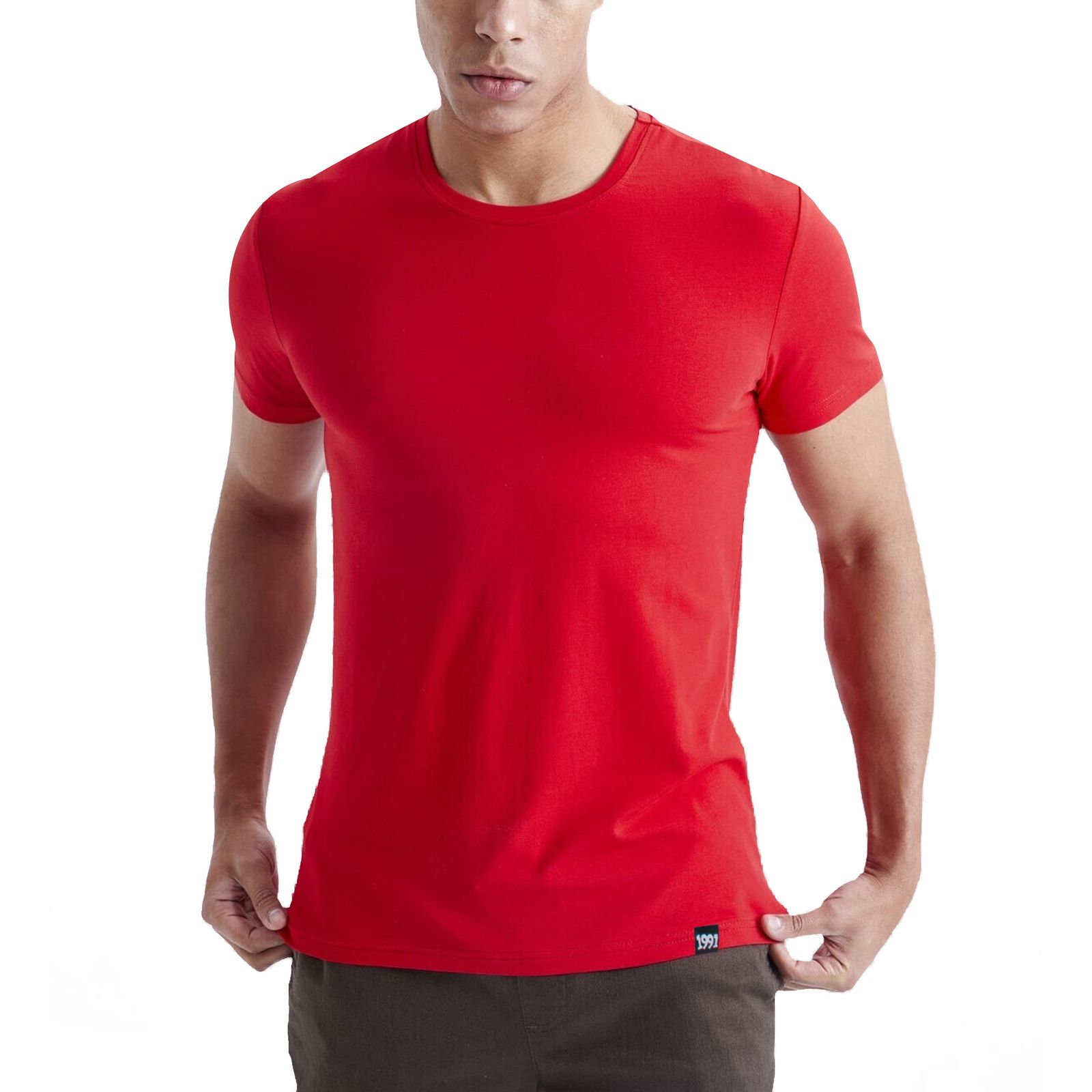 تی شرت آستین کوتاه مردانه نوزده نودیک مدل TS01 R -  - 1