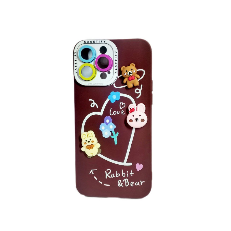 کاور کیس تایفی مدل Rabbit and Bear مناسب برای گوشی موبایل اپل iPhone 13 Pro Max