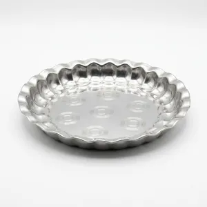  سینی بدونه دسته مدل لب پر چنس استیل سایز 15*15 سانتی متر