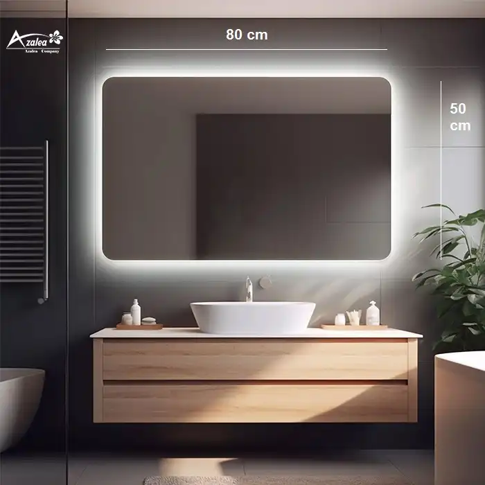 آینه سرویس بهداشتی آزالیا مدل بک لایت نوردار MS5080