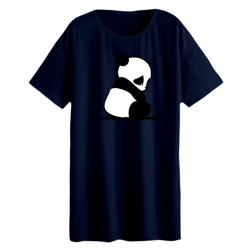 تی شرت لانگ زنانه مدل پاندا نشسته