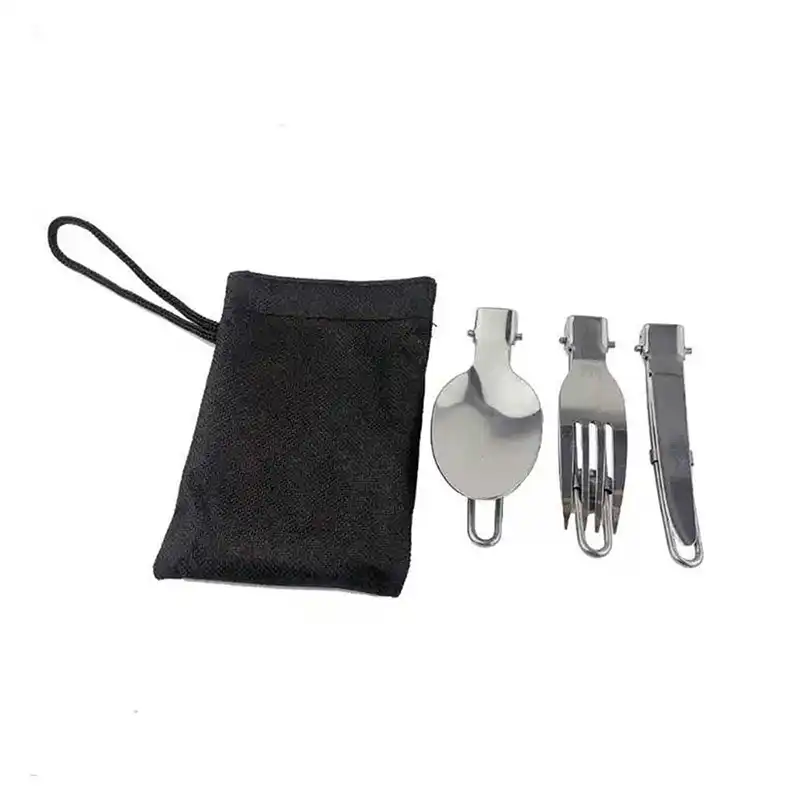 مجموعه قاشق و چنگال و چاقوی سفری مدل کامپکت