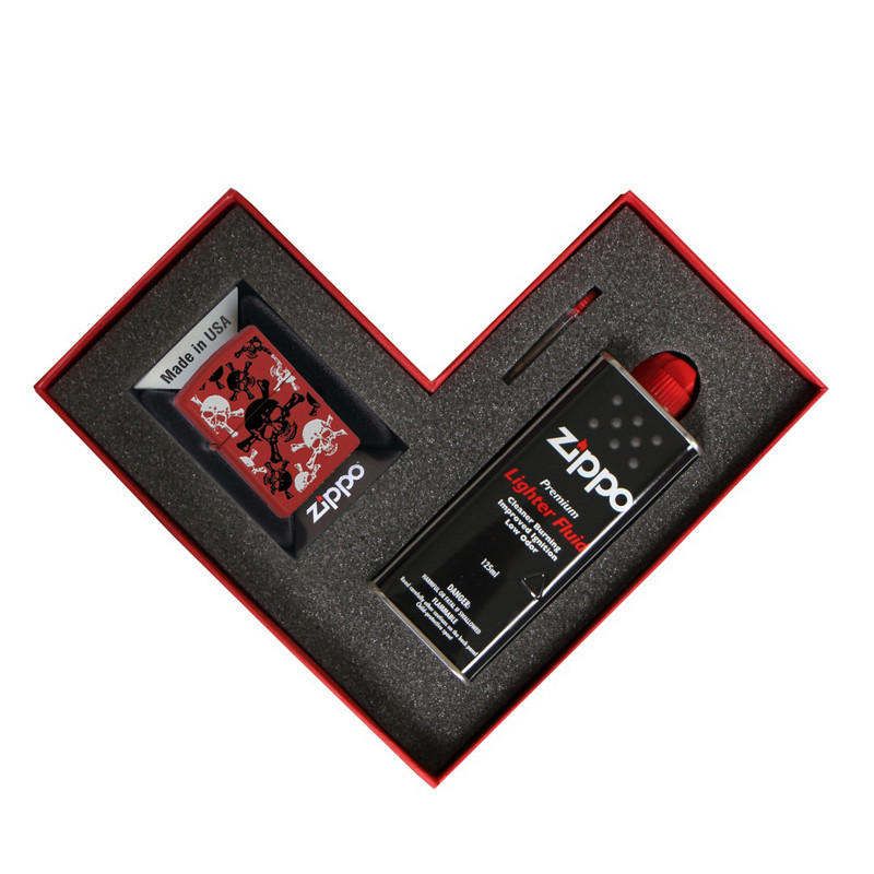 ست هدیه فندک زیپو مدل 233 Skull