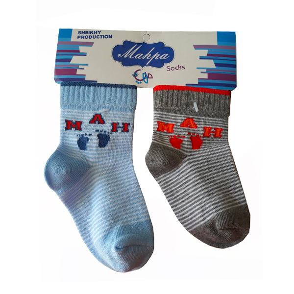 جوراب دخترانه مهپا مدل اسپرت مجموعه 2 عددی