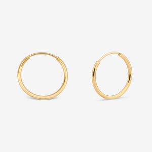 گوشواره حلقه‌ای طلا 18 عیار دخترانه ناریا مدل مینیمال کد OR1