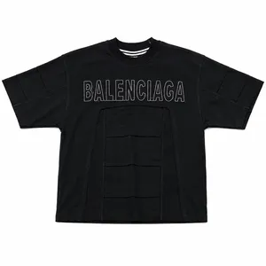 Boys' Short Sleeve Cotton Single Jersey Plaid T-Shirt, Balenciaga Boxy Fit Model