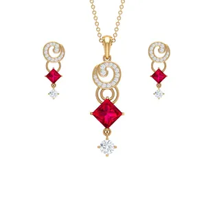 نیم ست طلا 18 عیار زنانه قیراط کد GH1791